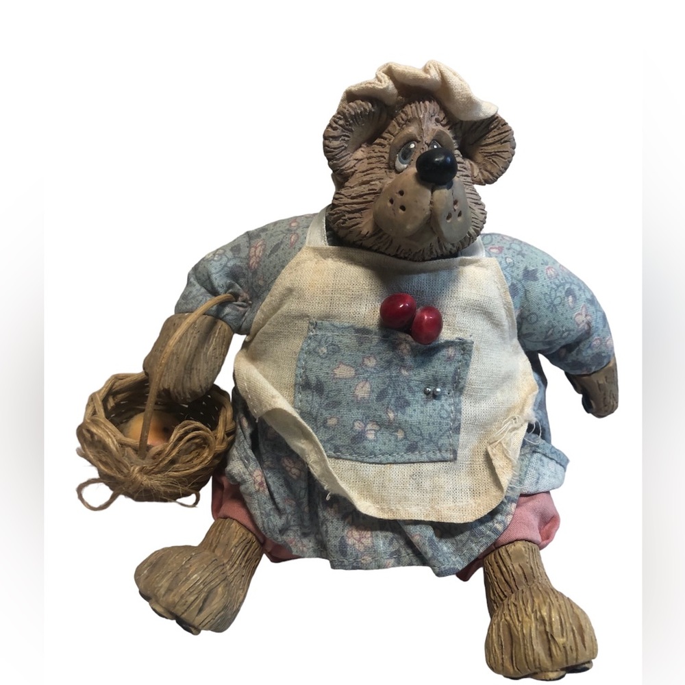 Vintage Russ Grandma Bear beanbag & resin arms legs